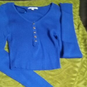 Love Tree Vibrant Blue Knit Top
